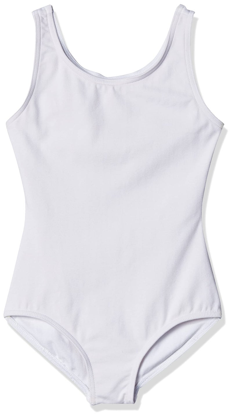 Capezio girls Classic High-neck Tank athletic leotards, White, 8 10 US - Image 4